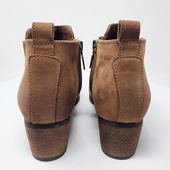 Blondo Victory Bootie Women 7.5M Brown Nubuck Leather Ankle Side Zip Waterproof - Picture 6 of 11